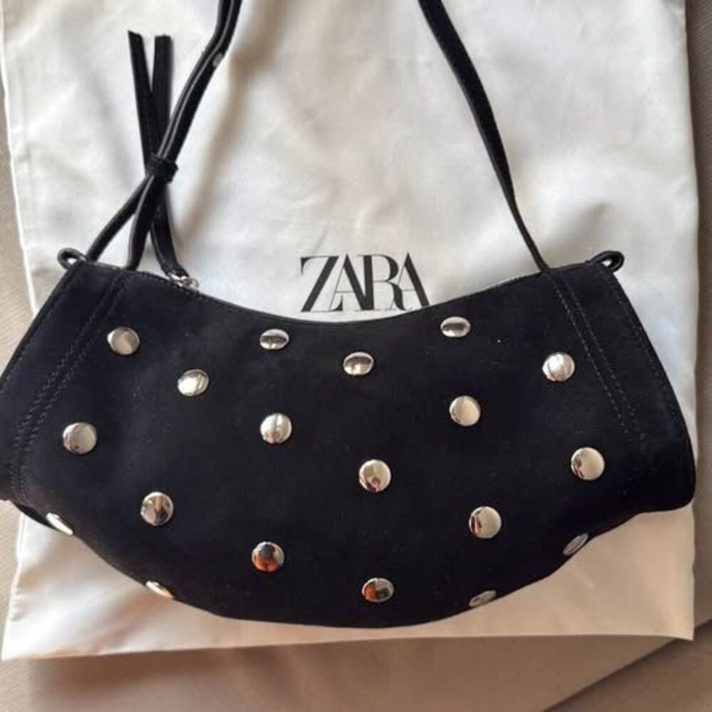 NWT Zara LEATHER SHOULDER BAG